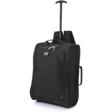 5 Cities (55x35x20cm) Lightweight Cabin Hand Luggage With a Retractable Telescopic Handle, Approved For Ryanair/easyJet/British Airways & more - Packed Direct UK