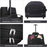 5 Cities (55x35x20cm) Lightweight Cabin Hand Luggage With a Retractable Telescopic Handle, Approved For Ryanair/easyJet/British Airways & more - Packed Direct UK