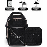 Aerolite 40x20x25 Ryanair Maximum Size Backpack Trolley Bag with 2 Wheels Eco-Friendly Cabin Luggage Approved Extendable Handle Travel Carry On Holdall Flight Rucksack with 10 Year Warranty (Quilted) - Aerolite UK