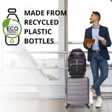 Aerolite 40x20x25 Ryanair Maximum Size Backpack Trolley Bag with 2 Wheels Eco-Friendly Cabin Luggage Approved Extendable Handle Travel Carry On Holdall Flight Rucksack with 10 Year Warranty (Quilted) - Aerolite UK