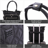 Aerolite 45x36x20 Easyjet Maximum Size Approved Laptop Bag - Fits up to 16.5", Overnight Hand Cabin Luggage Shoulder Bag Quilted with 10 Year Warranty (Black) - Aerolite UK