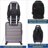 Aerolite 40x20x25 Ryanair Maximum Size Backpack Trolley Bag with 2 Wheels Eco-Friendly Cabin Luggage Approved Extendable Handle Travel Carry On Holdall Flight Rucksack with 10 Year Warranty - Aerolite UK