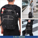 Aerolite 40x20x25 Ryanair Maximum Size Backpack Trolley Bag with 2 Wheels Eco-Friendly Cabin Luggage Approved Extendable Handle Travel Carry On Holdall Flight Rucksack with 10 Year Warranty (Quilted) - Aerolite UK