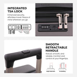 Aerolite Expandable 55x40x20cm to 55x40x23cm Ryanair Priority, Wizz Air Priority, Lufthansa Max Size Lightweight Hard Shell Carry On Hand Cabin Luggage Suitcase with 4 dual spinner wheels (CHARCOAL)