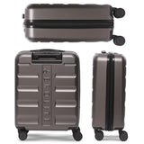Aerolite Expandable 55x40x20cm to 55x40x23cm Ryanair Priority, Wizz Air Priority, Lufthansa Max Size Lightweight Hard Shell Carry On Hand Cabin Luggage Suitcase with 4 dual spinner wheels (CHARCOAL)
