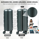 Aerolite 4-Piece ABS Lightweight Luggage Set – Expandable Cabin, Medium, Large & XL Hard Shell Suitcases with Spinner Wheels & TSA Lock – Forest Green