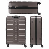 Aerolite 24” Medium 67L ABS Check-In Suitcase – Lightweight Hard Shell Luggage with 4 dual Spinner Wheels, TSA Lock & Organised Interior – Charcoal