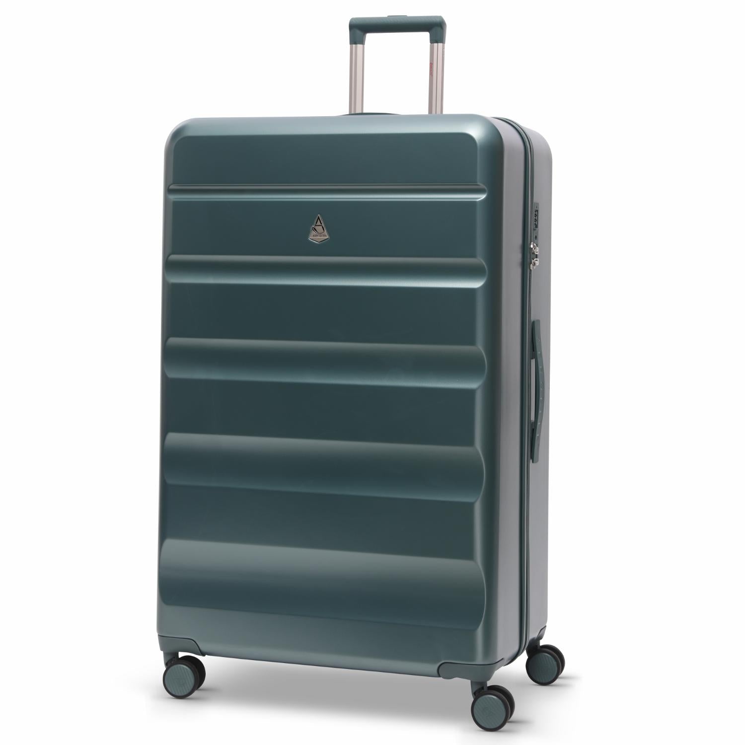 Aerolite 4-Piece ABS Lightweight Luggage Set – Expandable Cabin, Medium, Large & XL Hard Shell Suitcases with Spinner Wheels & TSA Lock – Forest Green