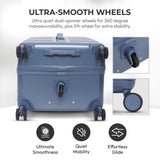 Aerolite 101L Large Trunk Suitcase with 8+1 Spinner Wheels, ABS Hard Shell Luggage with TSA Lock, Lightweight Check-in Travel Suitcase Trunk - Blue