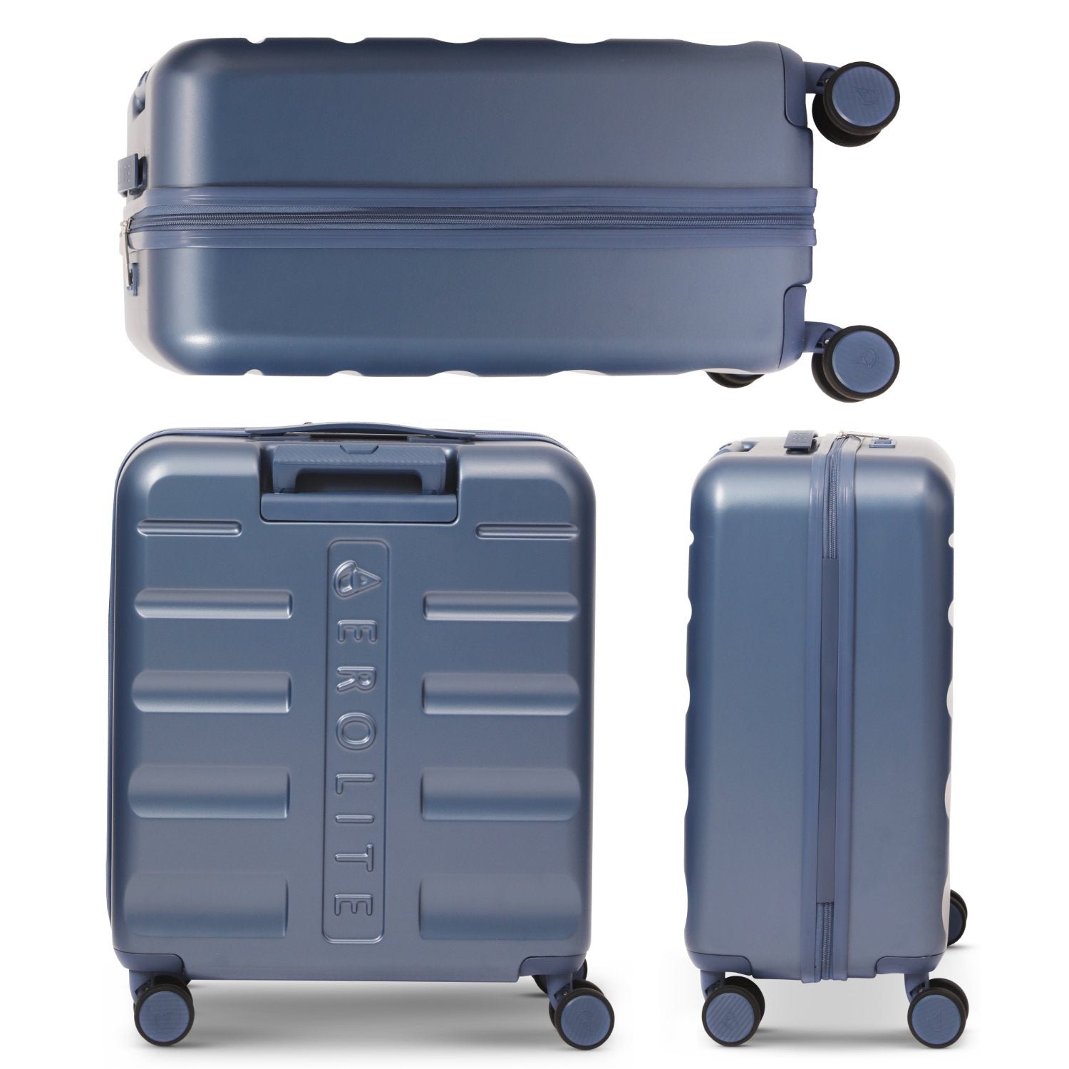 Aerolite 56x45x25cm Large Cabin Bag – Easyjet Large Cabin/Plus/Flexi, British Airways & Jet2 Maximum Cabin Luggage Size, Lightweight Hard Shell Suitcase with 8 Spinner Wheels, TSA Lock, 56L Capacity, 5-Year Warranty, Blue