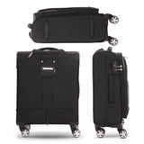 Aerolite Expandable 55x40x20cm to 55x40x23cm 8 Spinner Wheels Cabin Suitcase – MAX Size for Ryanair Priority & Wizz Air, Lufthansa, Ultra Lightweight Soft Shell Carry On with TSA Lock