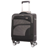 Aerolite Expandable 55x40x20cm to 55x40x23cm 8 Spinner Wheels Cabin Suitcase – MAX Size for Ryanair Priority & Wizz Air, Lufthansa, Ultra Lightweight Soft Shell Carry On with TSA Lock