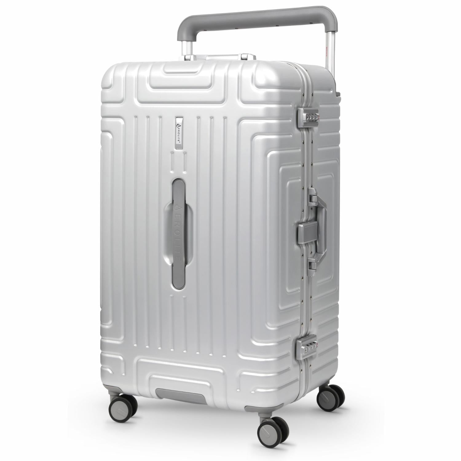 Aerolite Aluminium Zipperless PP Trunk, Premium Trunk Suitcase, TSA Latch-Lock, Aluminium Frame, Silent Hinomoto Wheels, 97.6L Large Luggage