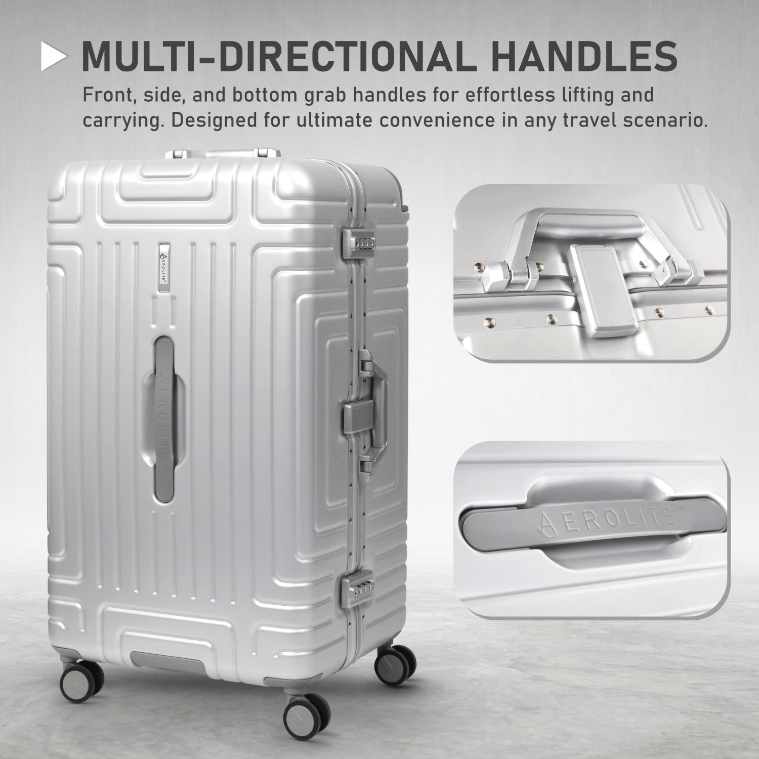 Aerolite Aluminium Zipperless PP Trunk, Premium Trunk Suitcase, TSA Latch-Lock, Aluminium Frame, Silent Hinomoto Wheels, 97.6L Large Luggage