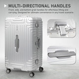 Aerolite Aluminium Zipperless PP Trunk, Premium Trunk Suitcase, TSA Latch-Lock, Aluminium Frame, Silent Hinomoto Wheels, 97.6L Large Luggage