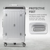 Aerolite Aluminium Zipperless PP Trunk, Premium Trunk Suitcase, TSA Latch-Lock, Aluminium Frame, Silent Hinomoto Wheels, 97.6L Large Luggage