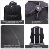 Aerolite 45x36x20 Easyjet Maximum Size Backpack With Removable Small Carry Pouch Recycled Eco-Friendly Shower-Resistant Cabin Luggage Approved Travel Carry On Flight Rucksack with 10 Year Warranty - Aerolite UK