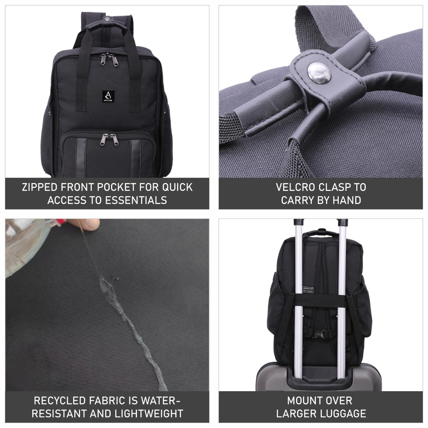 Aerolite 40x20x25 Ryanair Maximum Size Backpack With Removable Small Carry Pouch Eco-Friendly Shower-Resistant Cabin Luggage Approved Travel Carry On Holdall Flight Rucksack with 10 Year Warranty - Aerolite UK