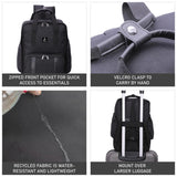 Aerolite 40x20x25 Ryanair Maximum Size Backpack With Removable Small Carry Pouch Eco-Friendly Shower-Resistant Cabin Luggage Approved Travel Carry On Holdall Flight Rucksack with 10 Year Warranty - Aerolite UK