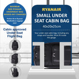 Aerolite 40x20x25 Ryanair Maximum Size Backpack With Removable Small Carry Pouch Eco-Friendly Shower-Resistant Cabin Luggage Approved Travel Carry On Holdall Flight Rucksack with 10 Year Warranty - Aerolite UK