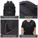 Aerolite 45x36x20 Easyjet Maximum Size Backpack With Removable Small Carry Pouch Recycled Eco-Friendly Shower-Resistant Cabin Luggage Approved Travel Carry On Flight Rucksack with 10 Year Warranty - Aerolite UK