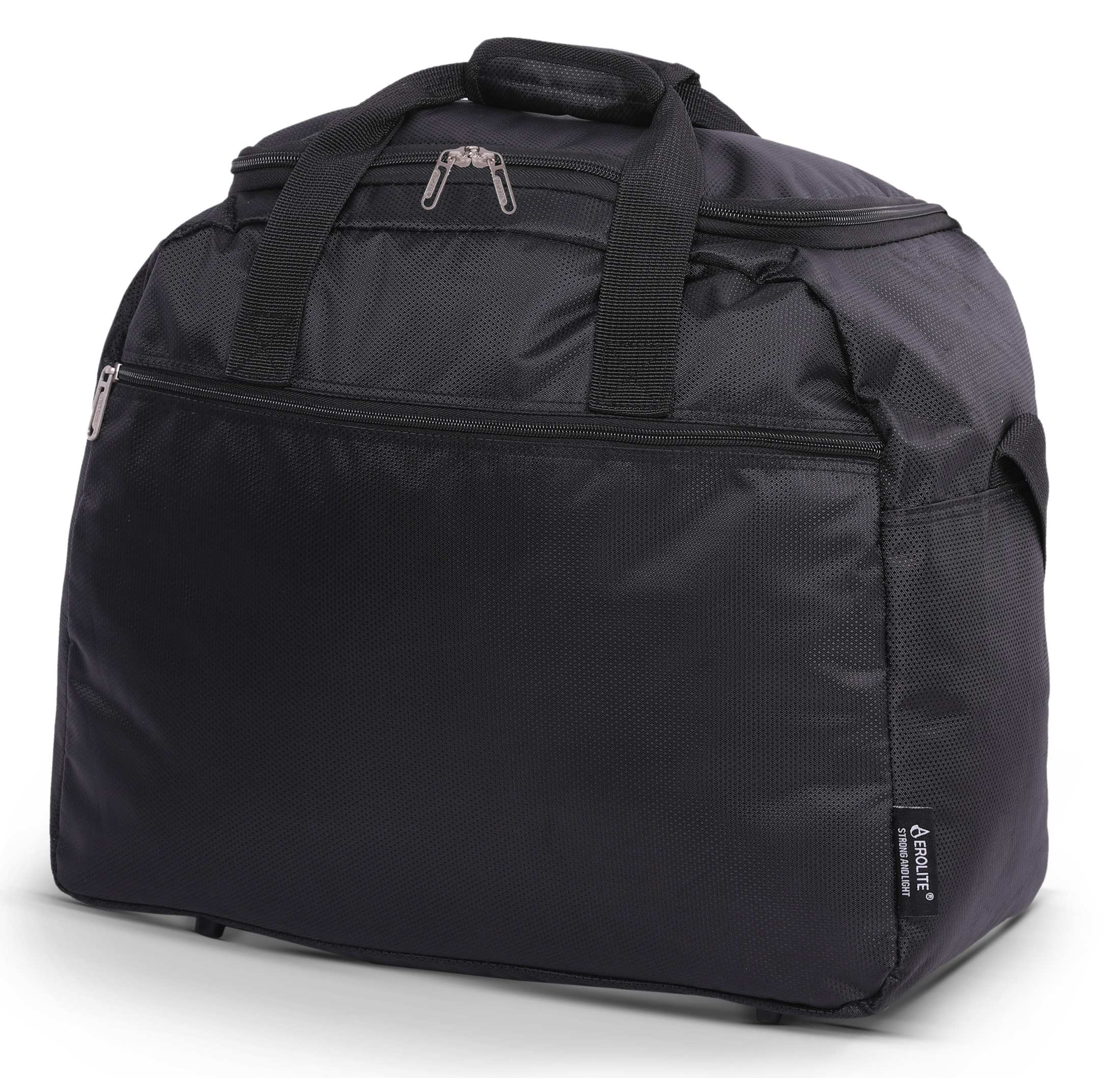 Aerolite (45x36x20cm) New and Improved 2025 Easyjet Maximum Size Holdall Cabin Luggage Under Seat Flight Bag, Black