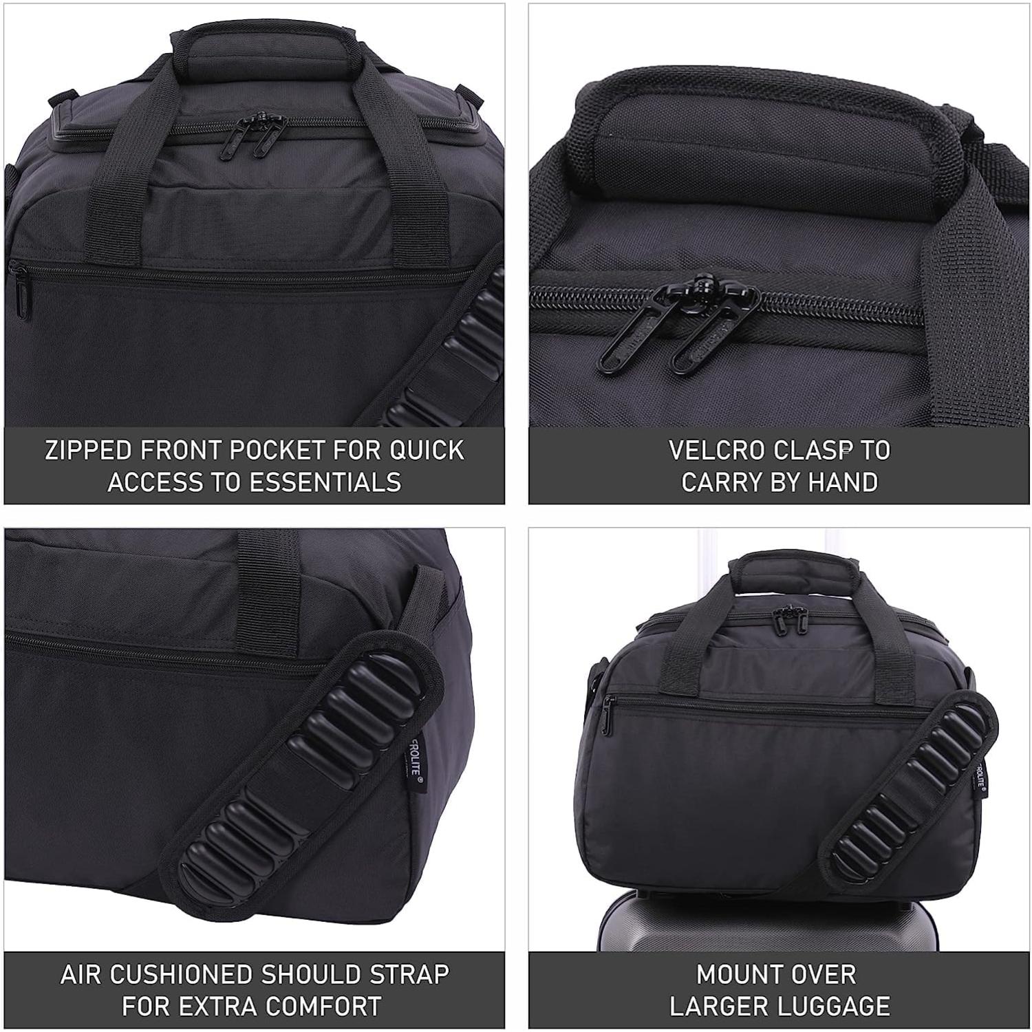 Aerolite Underseat 17x13x8” jetBlue Airline Maximum Size Carry On Holdall with 5 Year Guarantee, Premium Carry On Personal Item Eco - Friendly Travel Duffel Bag - Aerolite UK