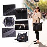 Aerolite 45x36x20cm easyJet Maximum Super Premium Quality Eco Friendly Laptop Bag - Fits up to 16.5", Overnight Hand Cabin Luggage Shoulder Bag Quilted with 10 Year Warranty (Black) - Aerolite UK