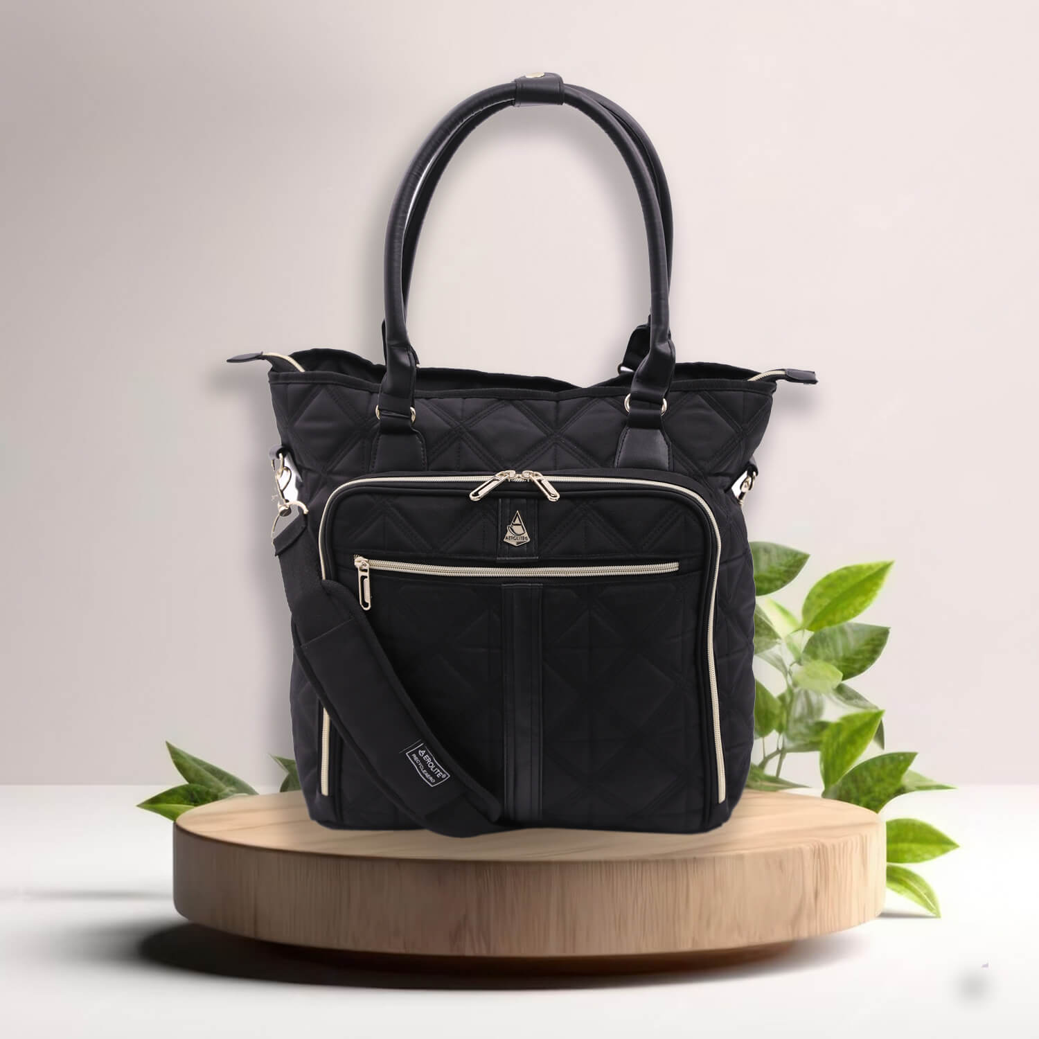 Aerolite 16.5” Quilted Ladies Laptop Bag – Elegant Travel Tote, Carry-On Hand Luggage, 45x36x20cm, Padded Shoulder Strap, 10-Year Warranty