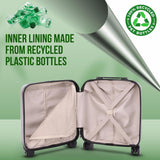 Aerolite (45x36x20cm) Easyjet Maximum Size Hard Shell Carry On Hand Cabin Luggage Underseat Flight Bag Suitcase 45x36x20 with 4 Dual Spinner Wheels