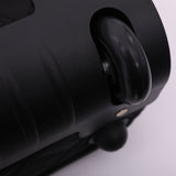 Close-up of the durable wheel on the Aerolite 40x20x25cm Ryanair Maximum Eco-Friendly Premium Backpack Trolley Bag, showcasing smooth mobility.