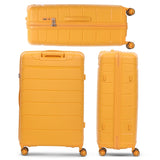 Aerolite Premium PP 2-Piece Luggage Set, Lightweight Polypropylene Hard Shell Suitcases with 4 Dual Spinner Wheels & TSA Lock, Expandable Cabin (21”), Large (28”), Expandable Carry-On Case Included – Mango