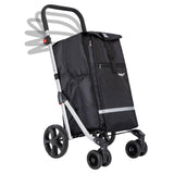 Hoppa 74L Expandable Lightweight Shopping Trolley 2025 model, Hard Wearing & Foldaway Push/Pull Cart for Easy Storage With 1 Year Guarantee