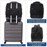 Aerolite 45x36x20 Easyjet Maximum Size Backpack Trolley Bag With 2 Wheels Recycled Eco-Friendly Cabin Luggage Approved Extendable Handle Travel Carry On Holdall Flight Rucksack with 10 Year Warranty - Aerolite UK