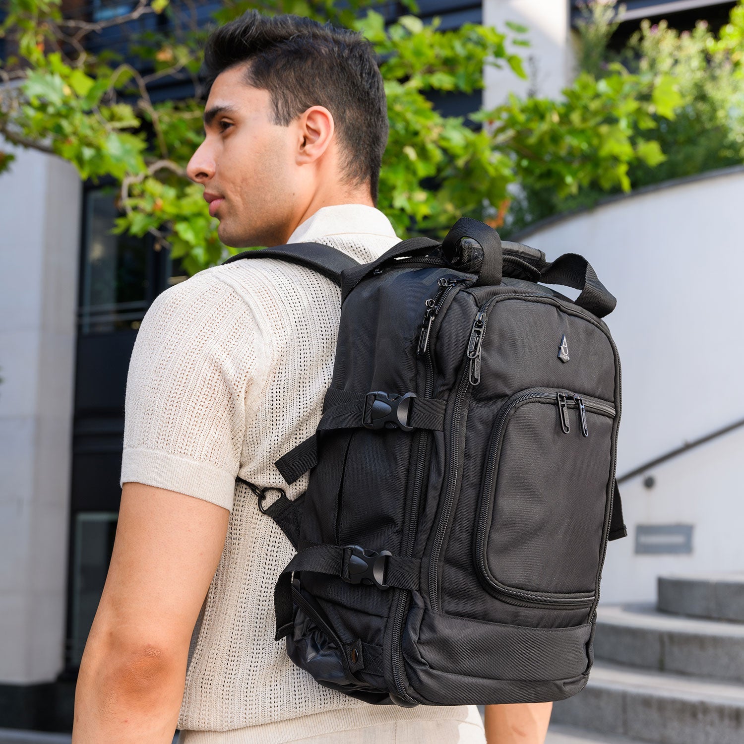 Aerolite 40x20x25cm Approved for Ryanair Premium Quality  Eco-Friendly Backpack Trolley with 2 Wheels, Extendable Handle, 10 Years Brand Warranty