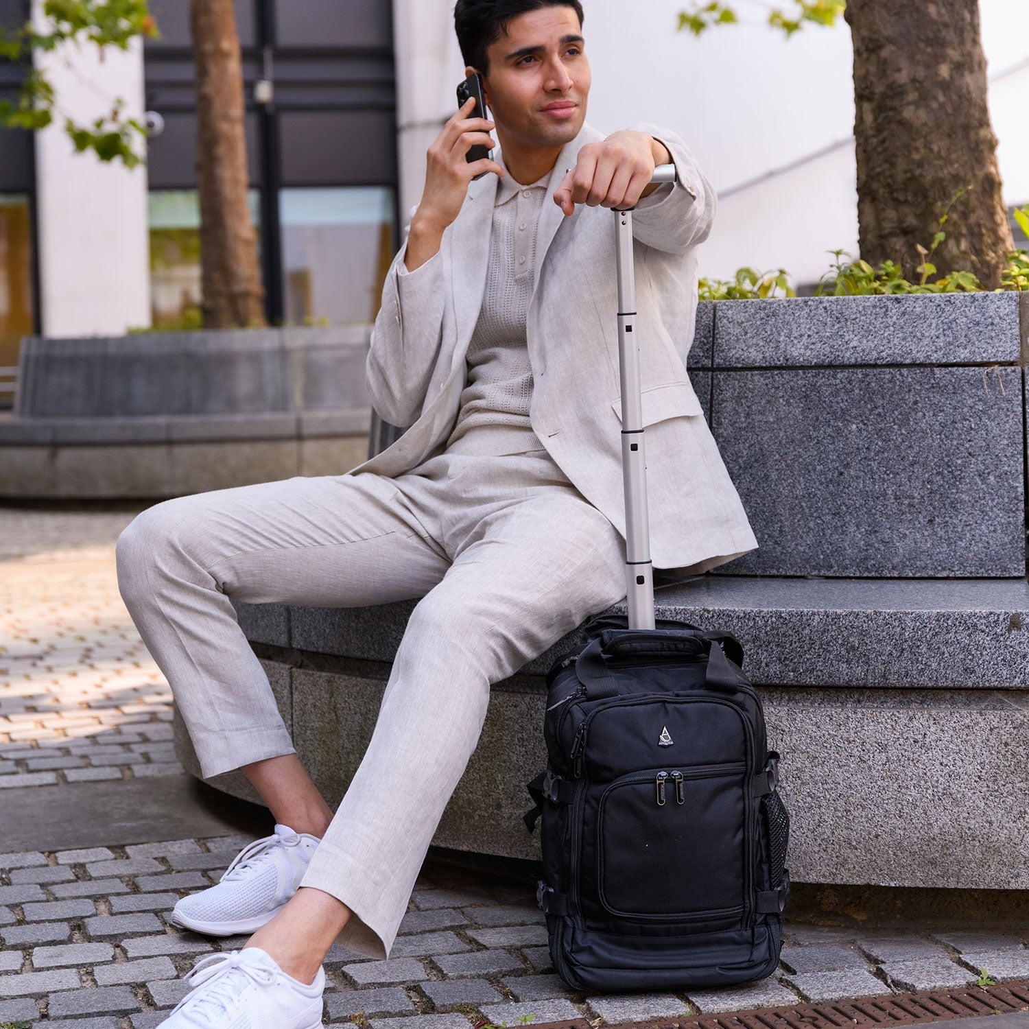 Aerolite 40x20x25cm Approved for Ryanair Premium Quality  Eco-Friendly Backpack Trolley with 2 Wheels, Extendable Handle, 10 Years Brand Warranty