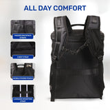 Aerolite Waterproof Backpack – Easyjet Maximum Underseat Size 45×36×20cm, 32L Cabin Rucksack with 15.6″ Laptop Sleeve, Multiple Pockets & Travel-Friendly Features – Black