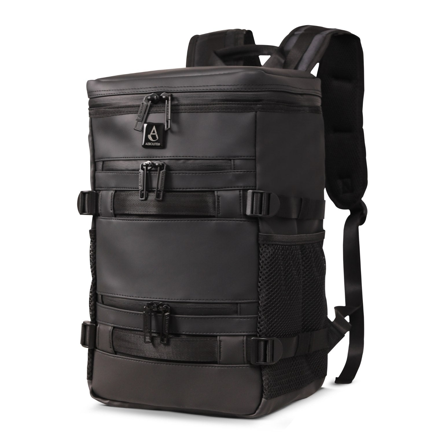 Aerolite Waterproof Backpack – Ryanair & Wizz Air Free Underseat Size 40×20×25 cm, 20L Cabin Rucksack with 14″ Laptop Sleeve, Multiple Pockets & Travel Essentials – Black