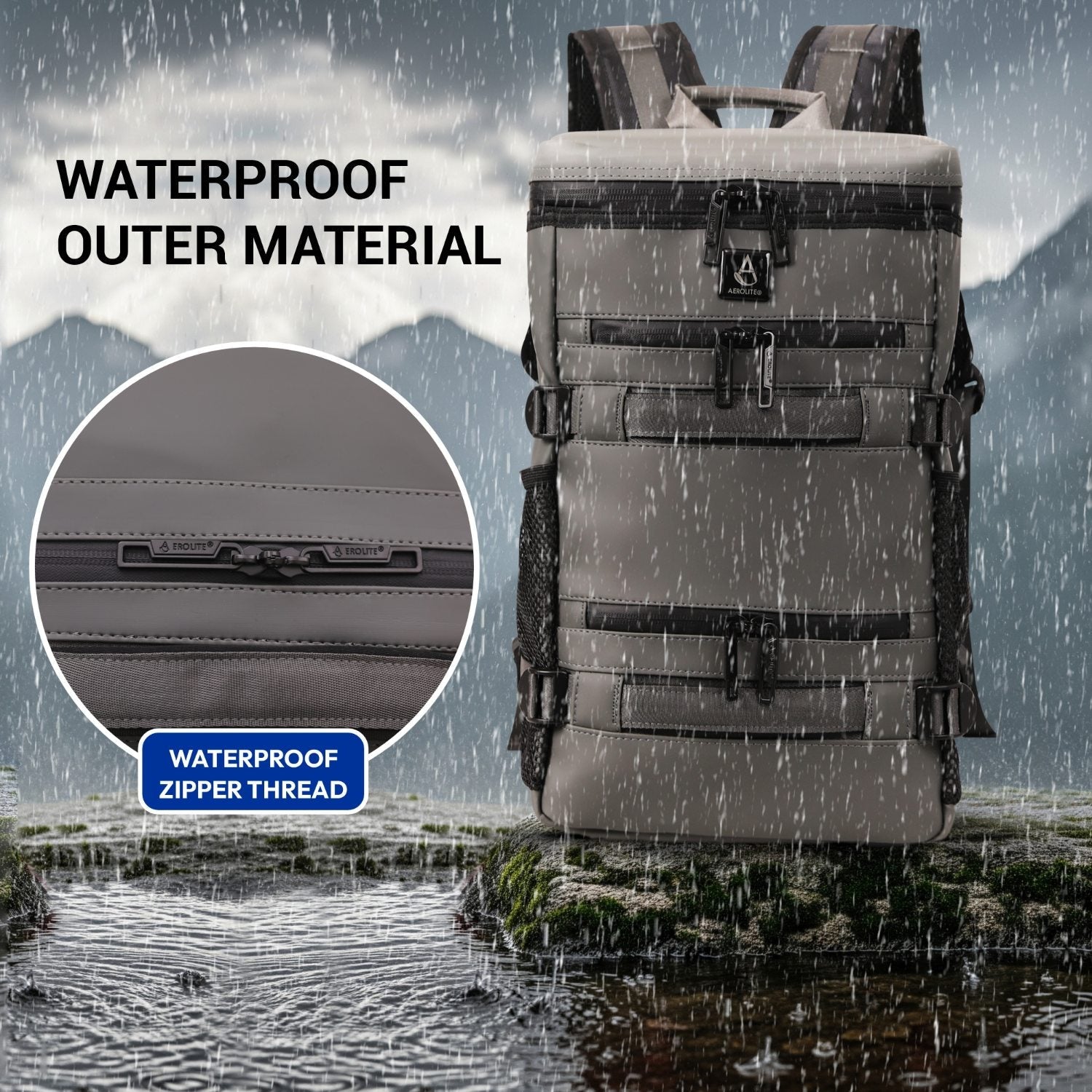 Aerolite Waterproof Backpack – Ryanair & Wizz Air Free Underseat Size 40×20×25 cm, 20L Cabin Rucksack with 14″ Laptop Sleeve, Multiple Pockets & Travel Essentials – Dark Green