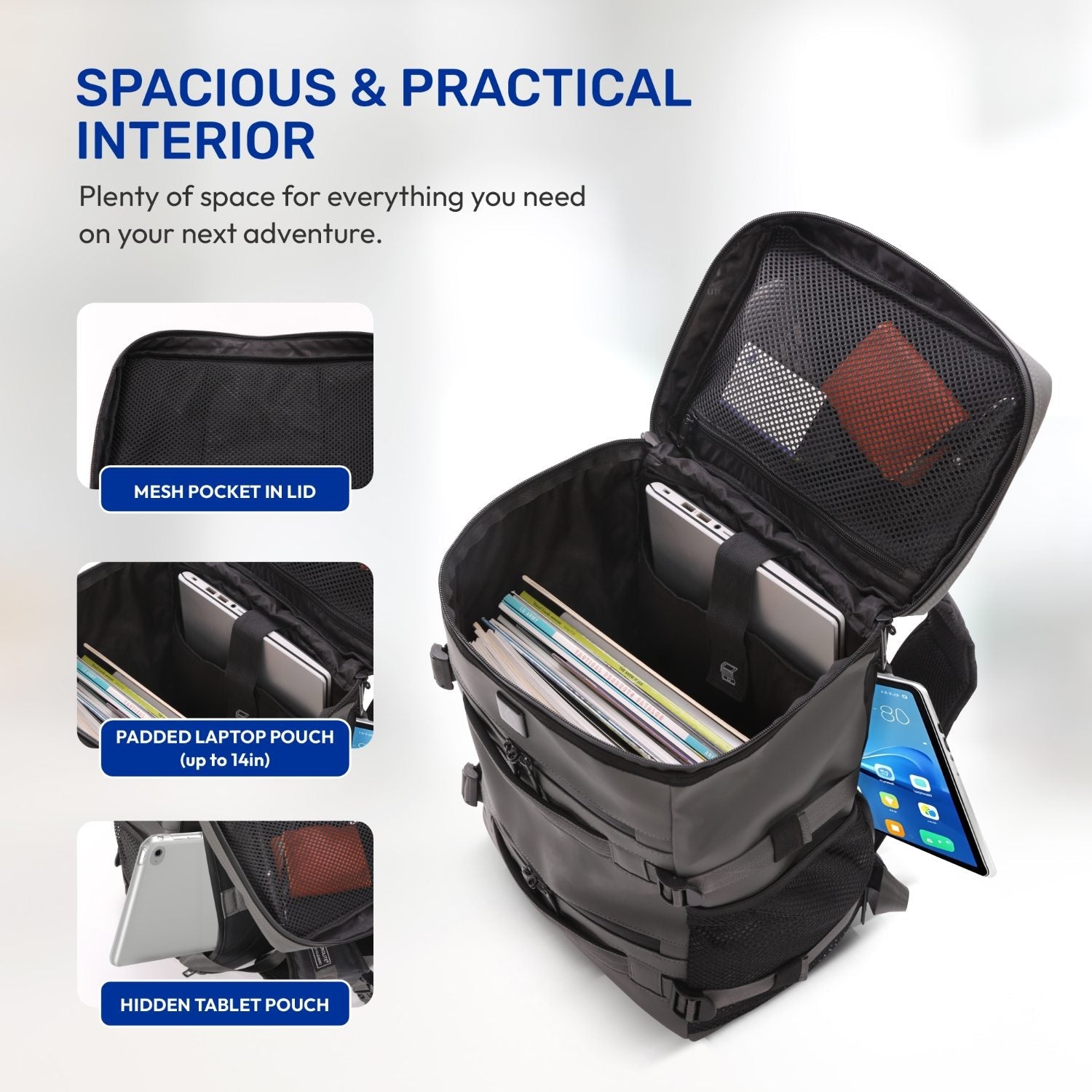 Aerolite Waterproof Backpack – Ryanair & Wizz Air Free Underseat Size 40×20×25 cm, 20L Cabin Rucksack with 14″ Laptop Sleeve, Multiple Pockets & Travel Essentials – Dark Green