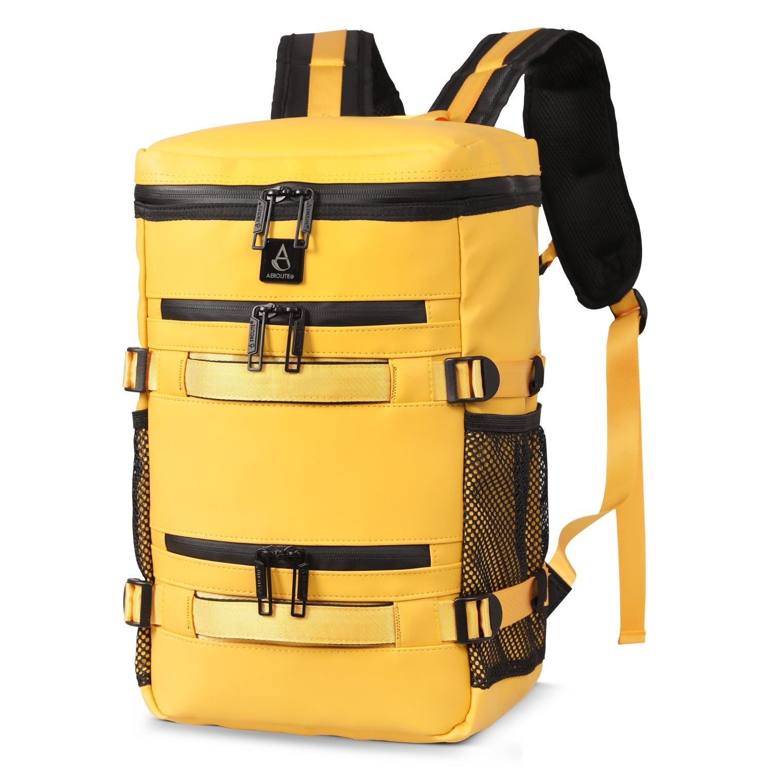 Aerolite Waterproof Backpack – Ryanair & Wizz Air Free Underseat Size 40×20×25 cm, 20L Cabin Rucksack with 14″ Laptop Sleeve, Multiple Pockets & Travel Essentials – Mango