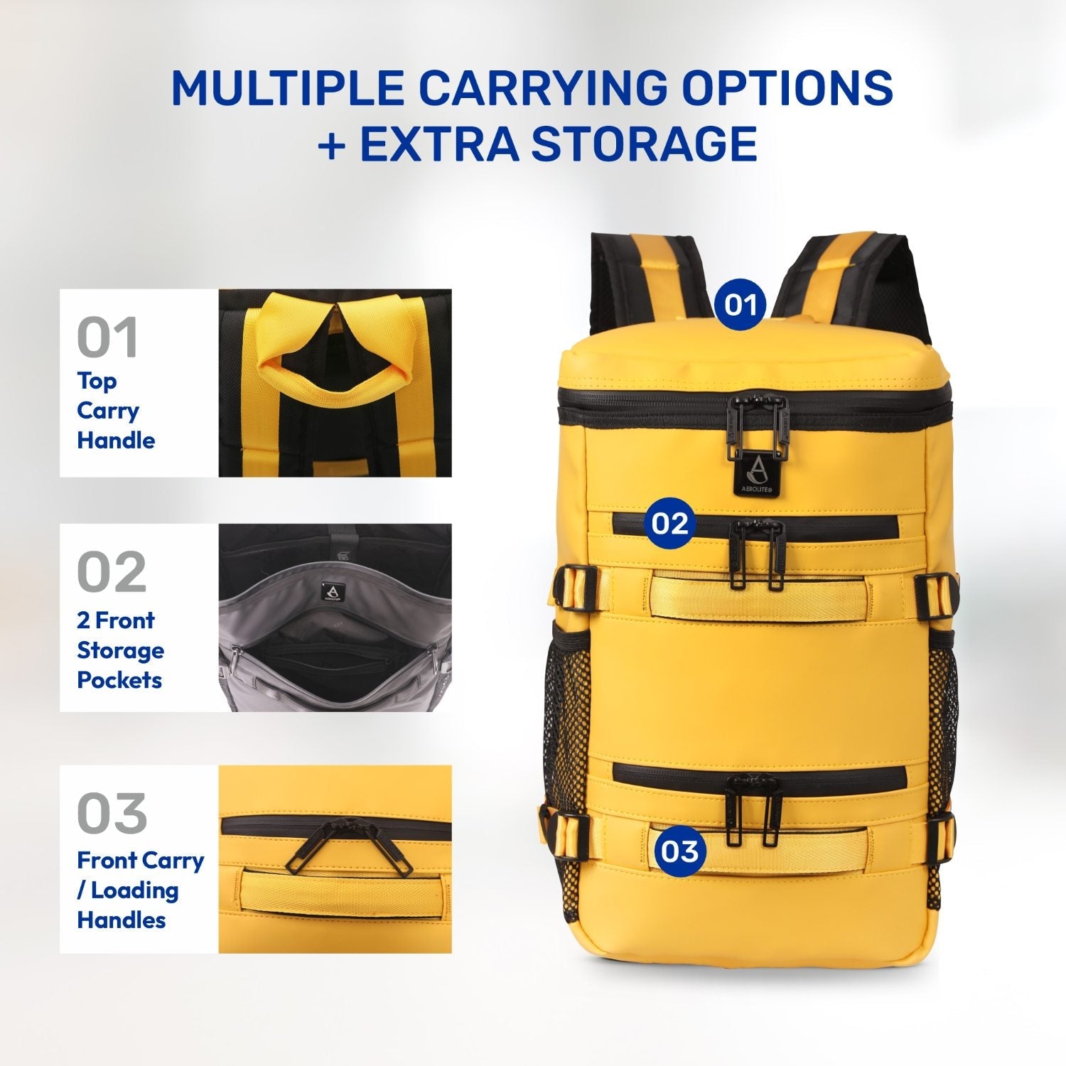 Aerolite Waterproof Backpack – Ryanair & Wizz Air Free Underseat Size 40×20×25 cm, 20L Cabin Rucksack with 14″ Laptop Sleeve, Multiple Pockets & Travel Essentials – Mango