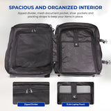 Aerolite Waterproof 45x36x20cm Easyjet Underseat Cabin Bag – 32L Travel Trolley with 2 Wheels, TSA Lock & 15.6” Laptop Compartment – Easyjet Maximum Size Hand Luggage - Black