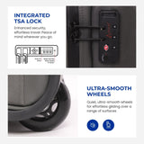 Aerolite Waterproof 45x36x20cm Easyjet Underseat Cabin Bag – 32L Travel Trolley with 2 Wheels, TSA Lock & 15.6” Laptop Compartment – Easyjet Maximum Size Hand Luggage - Dark Green