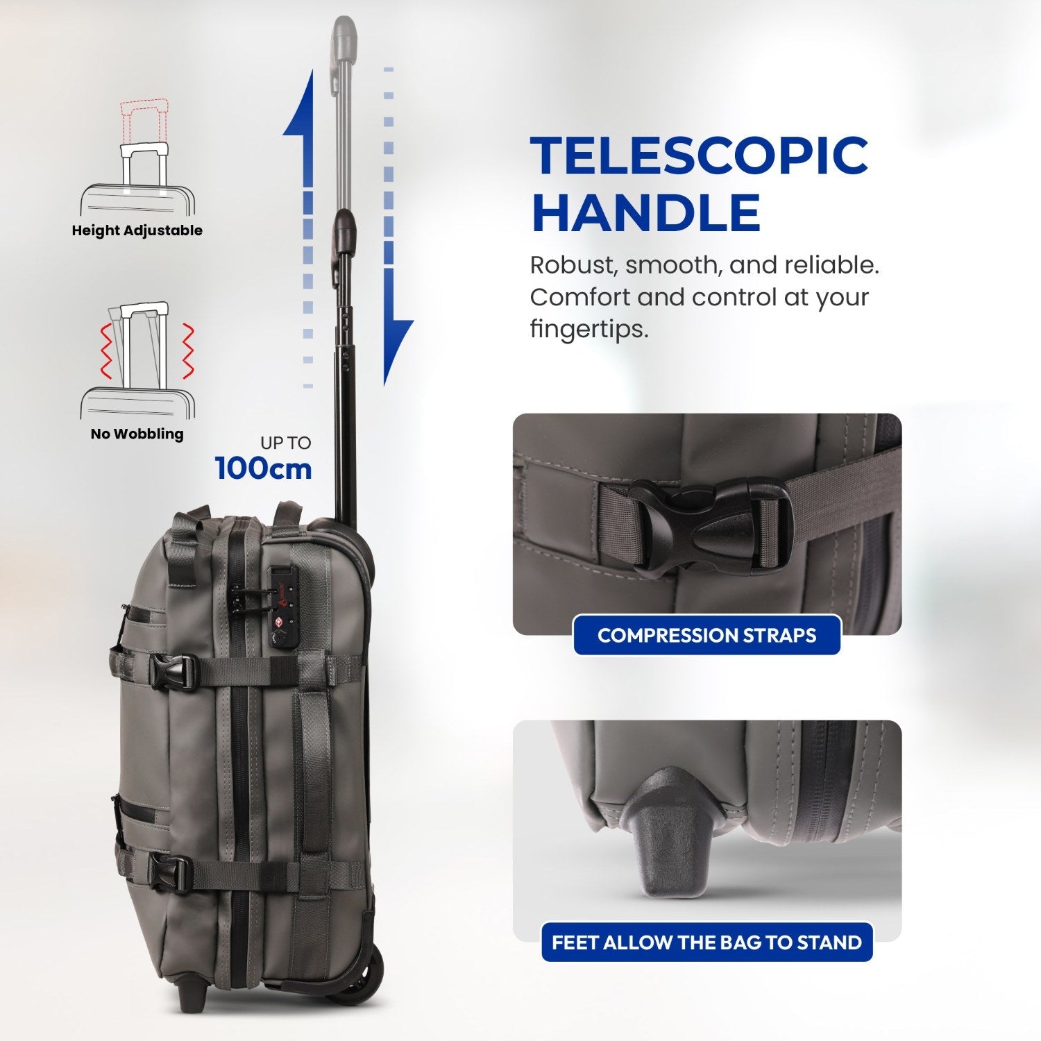 Aerolite Waterproof 45x36x20cm Easyjet Underseat Cabin Bag – 32L Travel Trolley with 2 Wheels, TSA Lock & 15.6” Laptop Compartment – Easyjet Maximum Size Hand Luggage - Dark Green