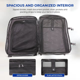 Aerolite Waterproof 45x36x20cm Easyjet Underseat Cabin Bag – 32L Travel Trolley with 2 Wheels, TSA Lock & 15.6” Laptop Compartment – Easyjet Maximum Size Hand Luggage - Dark Green