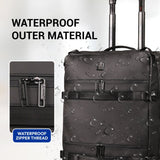 Aerolite Waterproof Trolley Cabin Bag, Ryanair Priority Max Size 55x40×20 cm, 44L Carry-On with 17" Laptop Sleeve, TSA Lock & 2 Wheels – Black