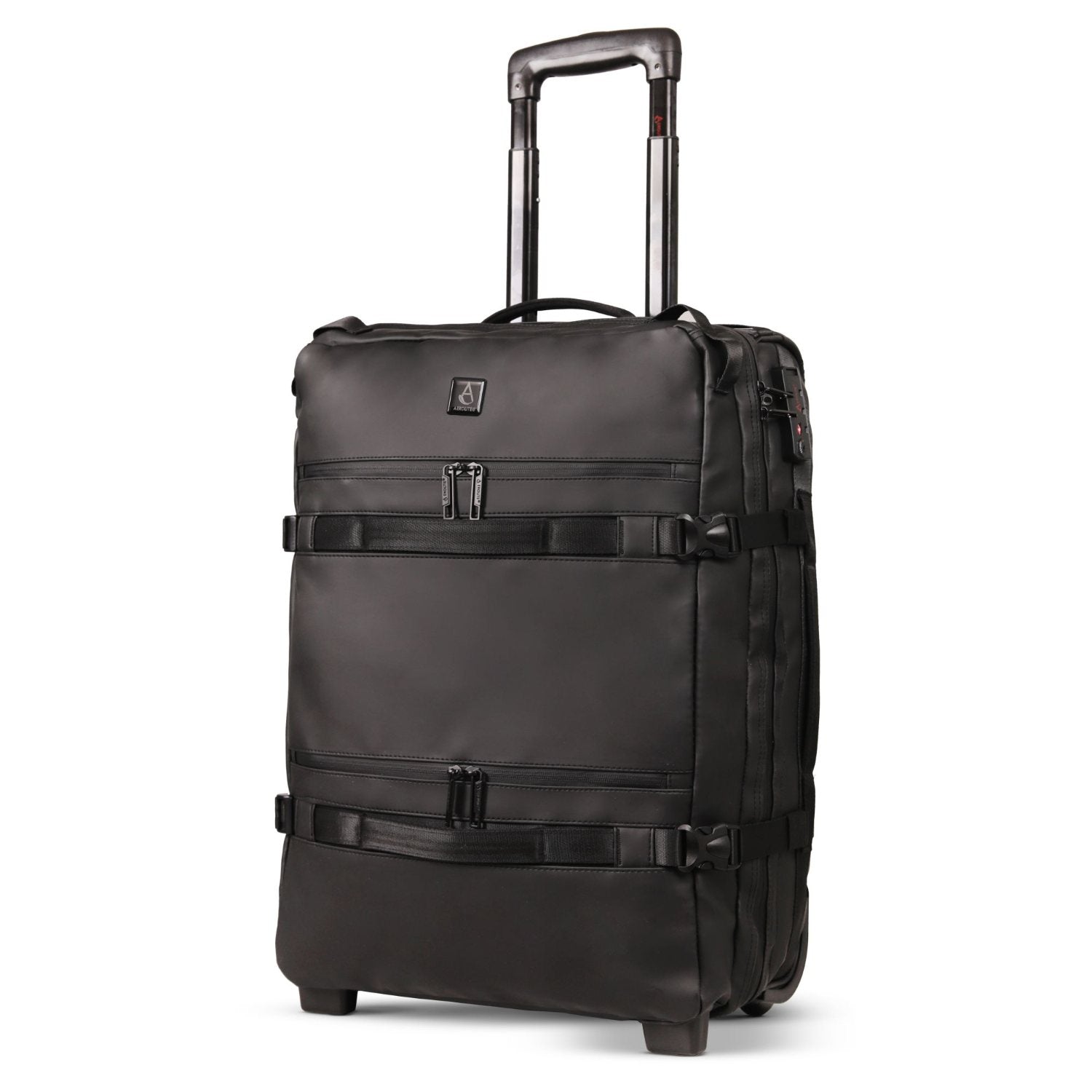 Aerolite Waterproof Trolley Cabin Bag, Ryanair Priority Max Size 55x40×20 cm, 44L Carry-On with 17" Laptop Sleeve, TSA Lock & 2 Wheels – Black