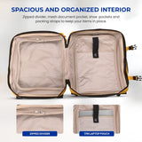 Aerolite Waterproof Trolley Cabin Bag, Ryanair Priority Max Size 55x40×20 cm, 44L Carry-On with 17" Laptop Sleeve, TSA Lock & 2 Wheels – Mango