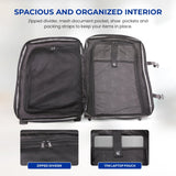 Aerolite Waterproof Trolley Cabin Bag, Ryanair Priority Max Size 55x40×20 cm, 44L Carry-On with 17" Laptop Sleeve, TSA Lock & 2 Wheels – Dark Green